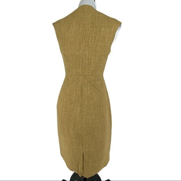 Ellen Tracy Women's NWT Tan Sleeveless Business Career Pencil Dress‎ Size 2/C34 - Picture 7 of 9